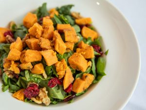 SPINACH AND SWEET POTATO SALAD